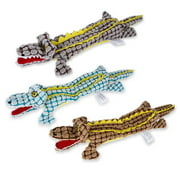 Tatum88Large Dog Toys - 3 Durable Crocodile Toys Dog Toys Plush Toys for Dogs - Non-Toxic Natural Cotton