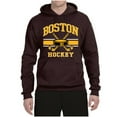 thumbnail image 2 of Wild Bobby City of Boston Hockey Fantasy Fan Sports Unisex Hoodie Sweatshirt, Brown, X-Large, 2 of 5