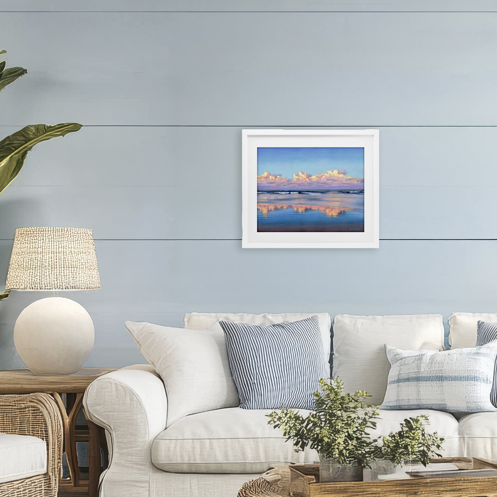 Stupell Industries Cloud Illusions Reflection White Framed Print Under Glass, design by Susy Boyer