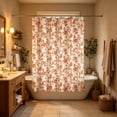 thumbnail image 4 of Cortina de ducha floral con estampado de pequeñas flores – Tela de estilo nórdico, impermeable, para decoración de baño, ideal para bañera o ducha – Cortina de nailon lavable con ojales reforzados y, 4 of 6