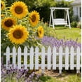 thumbnail image 5 of Modern Small Garden Fence Plastic Decorative Lawn Edging Border for Flower Bed Outdoor Patio 8x7 Inch Easy to Install Portable Durable Fence with Ground Stakes, 5 of 7