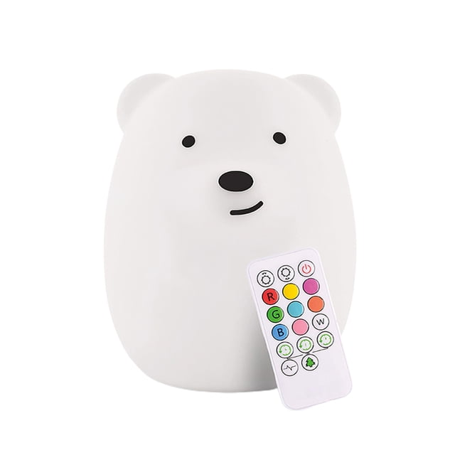 Luz Nocturna De Silicona Con Forma De Oso Luz Que Cambia De Color Luz De Noche Luz De Noche Led Yuarrent HA019991-00