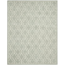 SAFAVIEH Chatham Jaymz Geometric Wool Area Rug, Grey/Ivory, 9' x 12'