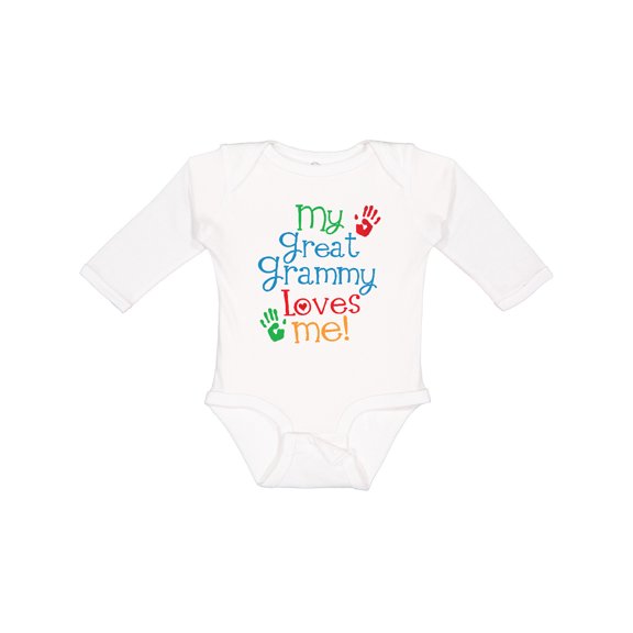 Inktastic My Great Grammy Loves Me Grandchild Boys or Girls Long Sleeve Baby Bodysuit