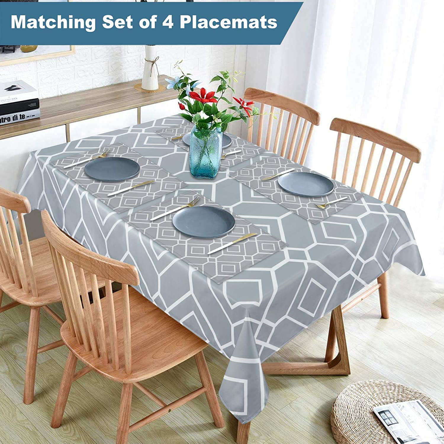 Details about   Geometric Tablecloth Waterproof Rectangular Table Cloth Cover Dining Room Decor 