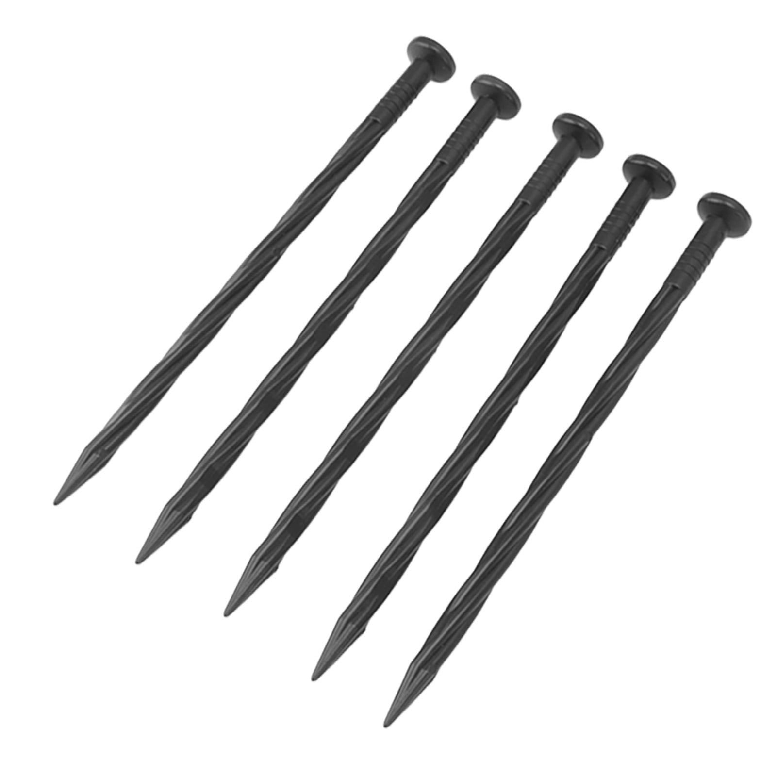 50 Pack Spiral Nylon Edging Stakes - Perfect for Landscaping, Paver Edging, Weed Barriers, and Turf Tent Anchoring