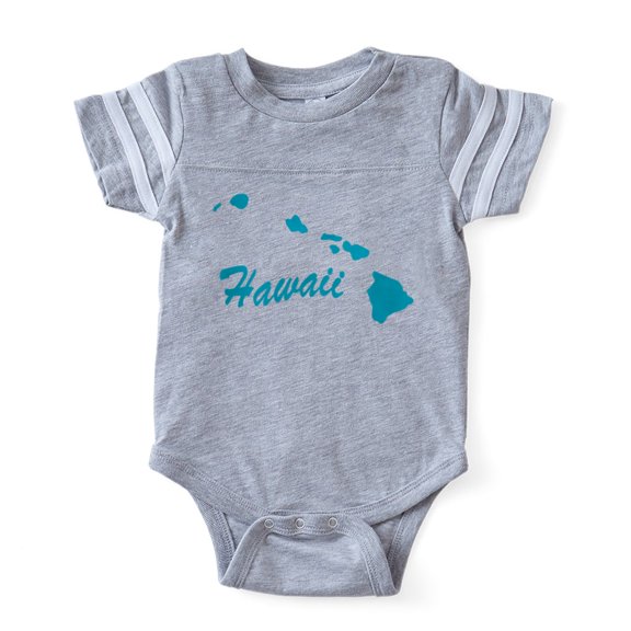 CafePress - 3 Hawaii - Cute Infant Baby Football Bodysuit