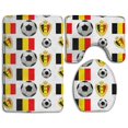 thumbnail image 1 of GOHAO Belgium Football Team 3 Piece Bathroom Rugs Set Bath Rug Contour Mat and Toilet Lid Cover, 1 of 2