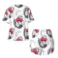 thumbnail image 5 of Naloa Cute Poodle Dog Women's Short-Sleeved Pajama Set, Loungewear, Summer pajamas, Breathable Cozy - Large, 5 of 9