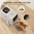 thumbnail image 5 of Stainless Steel Cat Litter Box with Lid, Foldable Enclosed Litter Box, Extra Large Metal Litter Box with Scoop and Mat, 24"*16.1"*16.1", Silver Gray, 5 of 9