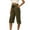 Army Green, variant on Wmens Capris Clearance Capris Pants Plus Size Petite Woman Fashion Pockets Elastic Waist Solid Capris Pants