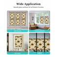 thumbnail image 6 of Window Privacy Film Yellow Sunflowers Stained Glass Window Film Decorative Sun Block Window Cover Summer Farmhouse Retro Beige Window Clings Static Adhesive Sticker for Bathroom 17.7"x39.3", 6 of 7