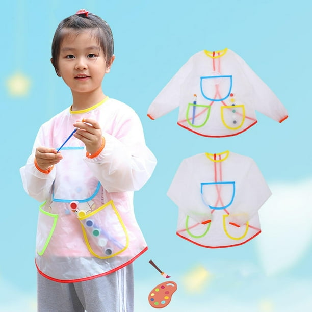 Disfraz Pintora Niña Delantal Infantil Para Pintar Con Mangas - Impermeable, Apto Para Niños De 120 A 140 Cm (aprox. 4-8 Años) Kit Pintura Niños 120-140cm