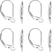 GUUYOO 8Pcs 925 Sterling Silver Leverback French Earring Hooks for Women Jewelry Making