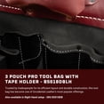 thumbnail image 2 of Bolsa para herramientas Occidental Leather 3 Pouch Pro con soporte para cinta adhesiva negra, 2 of 4