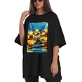thumbnail image 4 of Plus Size Shirt for Women Black Tops for Women Oversized Short Sleeves Shirt for Women Duck T Shirt Crewneck Shirt for Women L, 4 of 5
