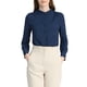 thumbnail image 1 of Camisas de manga larga con cuello de pie y botones para mujer INSPIRE CHIC XL azul oscuro, 1 of 1