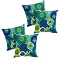 thumbnail image 2 of Blazing Needles 17-inch Square Solid Polyester Outdoor Throw Pillows (Set of 4), 2 of 2