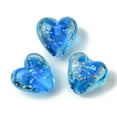 thumbnail image 3 of Luminous Handmade Gold Sand Lampwork Beads Glow in the Dark Heart Mixed Color 20.5x20x12mm Hole: 1.8mm, 3 of 5