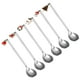thumbnail image 1 of Hemoton Juego de 6 cucharas navideñas de acero inoxidable con colgante navideño. Incluye cuchara de café, cuchara sopera y cuchara de té para decoración navideña., 1 of 8
