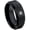 Yellow Gold Bezel, variant on 0.05ctw Princess Cut Aquamarine Tungsten Ring - 8MM Polished Black IP Beveled Edge Tungsten Carbide Wedding Band - March Birthstone Ring - 14kt Rose Gold Bezel - TN084PSRG-1AQMs10