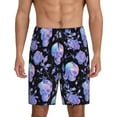 thumbnail image 3 of Lsque flower Skull crystal Mens Sleep Pajama Shorts,Short Pajama Pants, Cotton Ultra-Soft Knit-4X-Large, 3 of 9