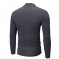 thumbnail image 3 of Snorda Men's Standard Slim-fit Long-Sleeve T-Shirt - Solid Color Casual Comfortable Elastic Slim Mid-Collar Mens Long Sleeve T Shirts, 3 of 4