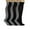 Black 3 Pairs, Gray 3 Pairs, variant on Diabetic Over The Calf Knee Socks for Men and Women 6 Pairs Gray Size 9-11