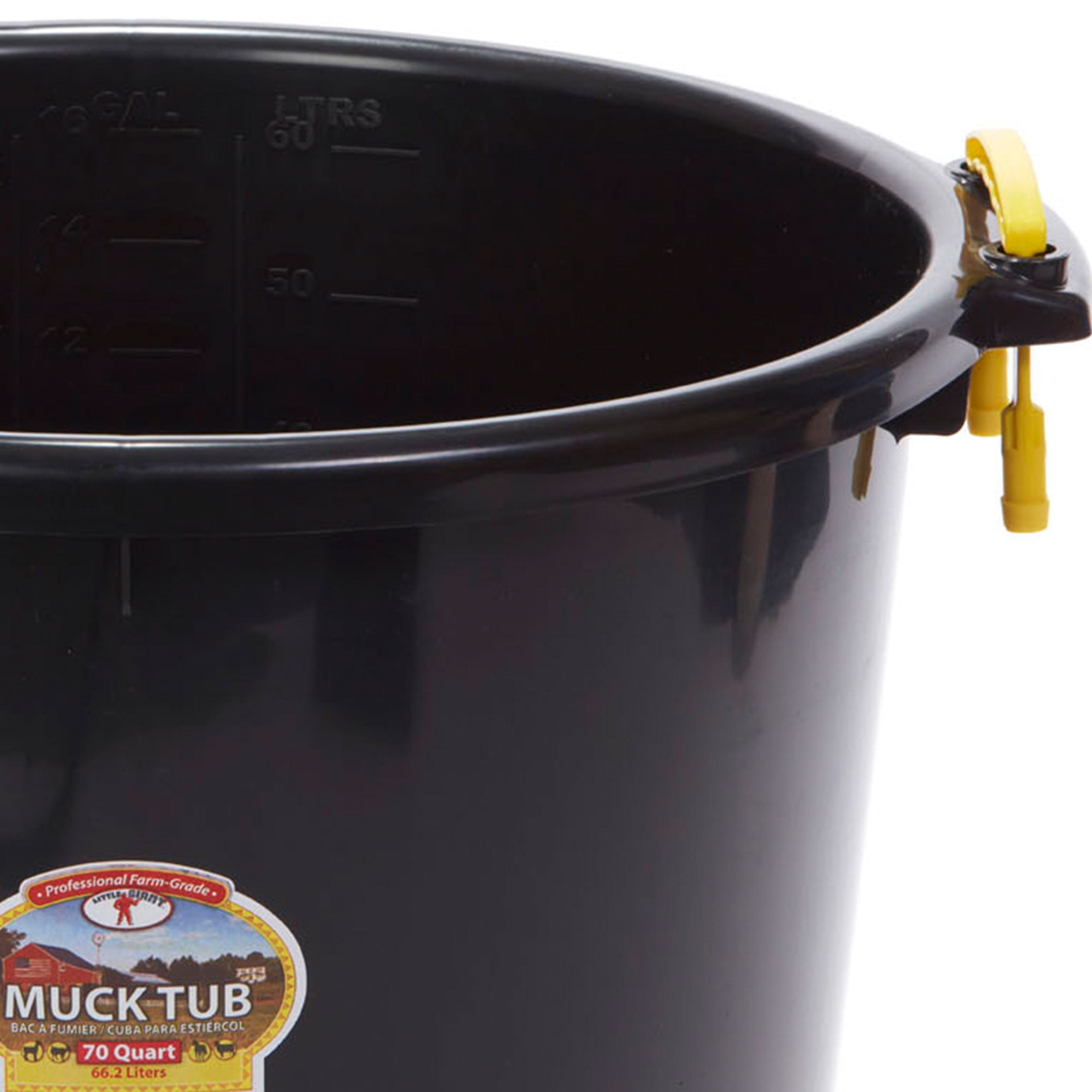 Little Giant 70 Quart Durable Plastic Utility Muck Tub with Handles, Black  - Walmart.com