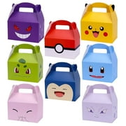 24 PCS Party Favor Candy Boxes for Pokemon Birthday Party Supplies, Party Gift Goody Treat Candy Boxes for Monster Party Favors Decor