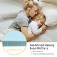 thumbnail image 4 of Costway 4"Gel-Infused Memory Foam Mattress Topper Ventilated Bed Pad Queen 60" x 80", 4 of 8