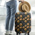 thumbnail image 2 of Black Green Leaf Sunflower Pattern Luggage Cover Fashion Suitcase Cover Baggage Covers Fit 25-28 Inch Luggage (Go Travel), 2 of 5