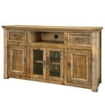 thumbnail image 6 of 60" Brown Solid Wood Cabinet Enclosed Storage Distressed TV Stand, 6 of 8