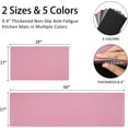 thumbnail image 2 of Kitchen Mats and Rugs Set of 2 - Cushioned Anti-Fatigue Kitchen Rug for Floor Washable 17"x29" +17"x59", PinkRed, 2 of 15