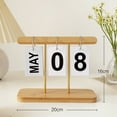 thumbnail image 3 of AMERTEER Wood Desktop Calendar Ornaments Table Art Home Room Decoration for Entryway Table Living Room Table Decor, 3 of 3