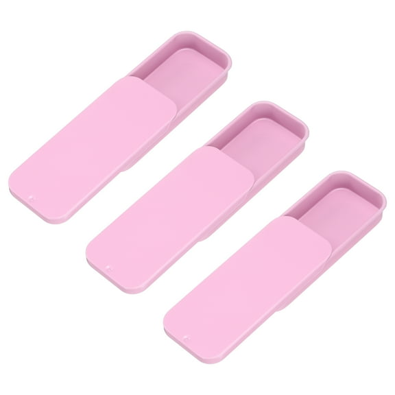 3Pack Slide Top Tin Containers, 3"x1"x0.4" Mini Metal Empty Tins Box with Sliding Lids, Pink