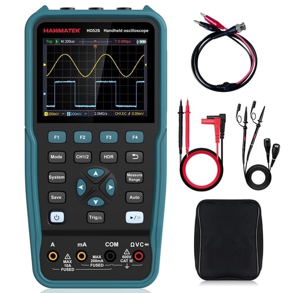 Osciloscopio Multímetro portátil HANMATEK HO52S 3.5" TFT