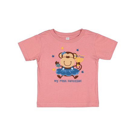 

Inktastic Monkey Girl 1st Hanukkah Gift Baby Girl T-Shirt