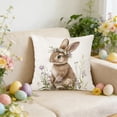 thumbnail image 1 of Uuiauoio Spring Easter Bunny Throw Pillow Covers Rabbit Decorative Pillows Case Soft Velvet Cushion Covers for Couch Sofa Patio Garden Spring Decor, 1 of 6