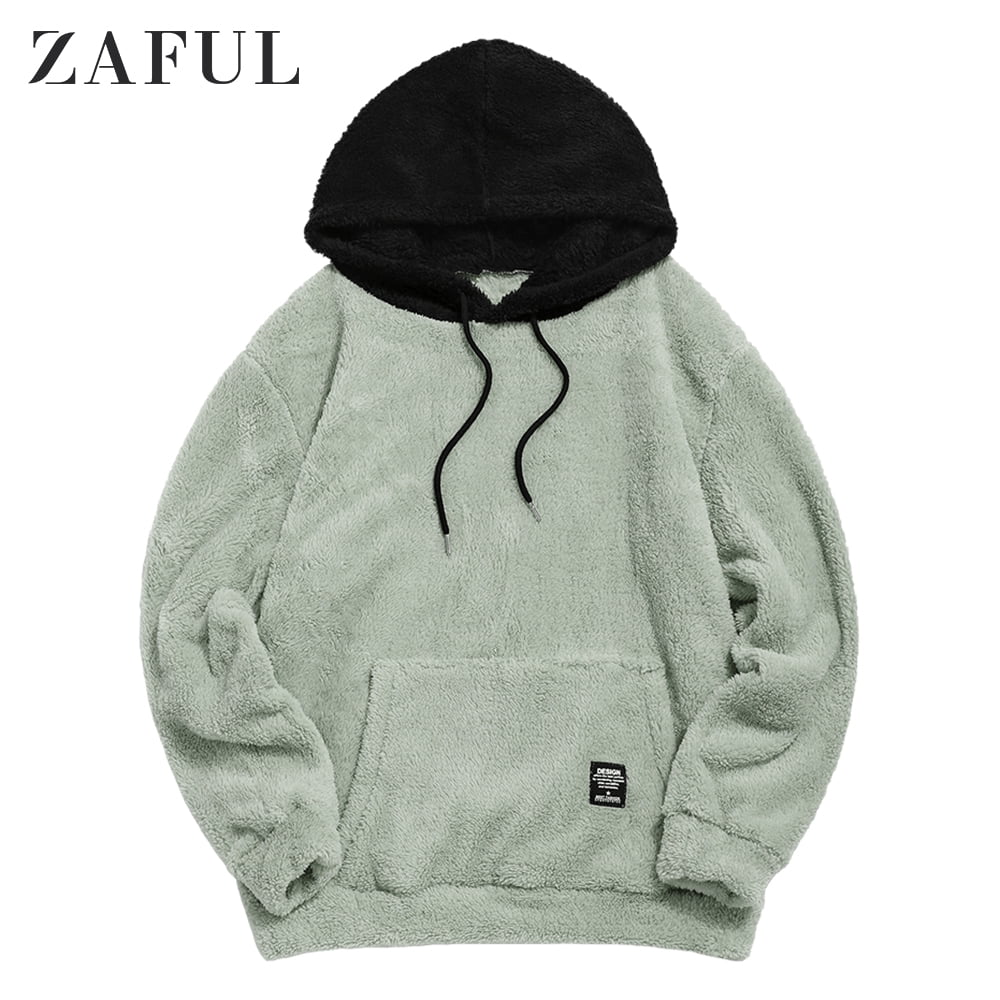 ZAFUL Colorblock Splicing Faux Fur 
