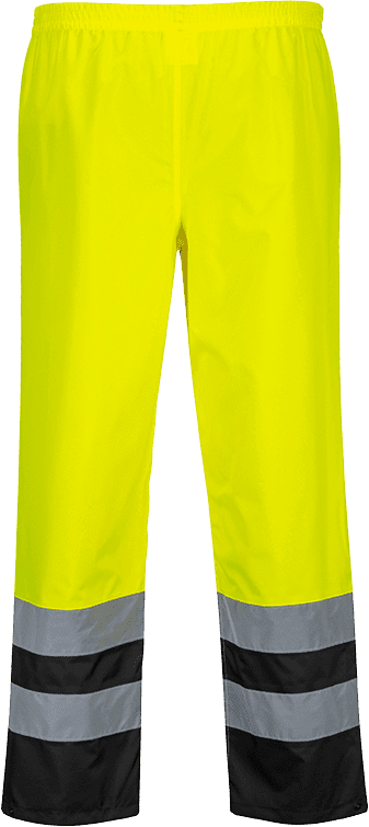 PortWest Men Hi-Vis Two Tone Traffic Trousers Multi Color and Size S486