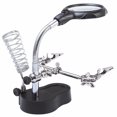 thumbnail image 4 of Tabletop 3.5x 12X Helping Hand Alligator Clip LED Magnifying Lamp Soldering Iron Jewelry Stand Lens Desk Adjustable Light Black, 4 of 7