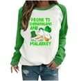 thumbnail image 2 of Chemises pour Femmes Décontractées à Manches Longues, Col Rond, Hauts Amples, Blouse Imprimée, Chandail en Molleton Graphique, Chemises pour la Saint-Patrick pour Femmes, 2 of 4