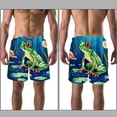thumbnail image 3 of luoweisi Men's Beach Shorts Quick Dry Swim Trunks with Mesh Lining Frog L, 3 of 5