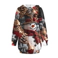 thumbnail image 4 of TIMIFIS Robe Chandail à Capuche Imprimé de Noël Laid pour Femmes Robe Midi Ample à Manches Longues avec Poche Cadeaux de Noël pour Femmes, 4 of 6