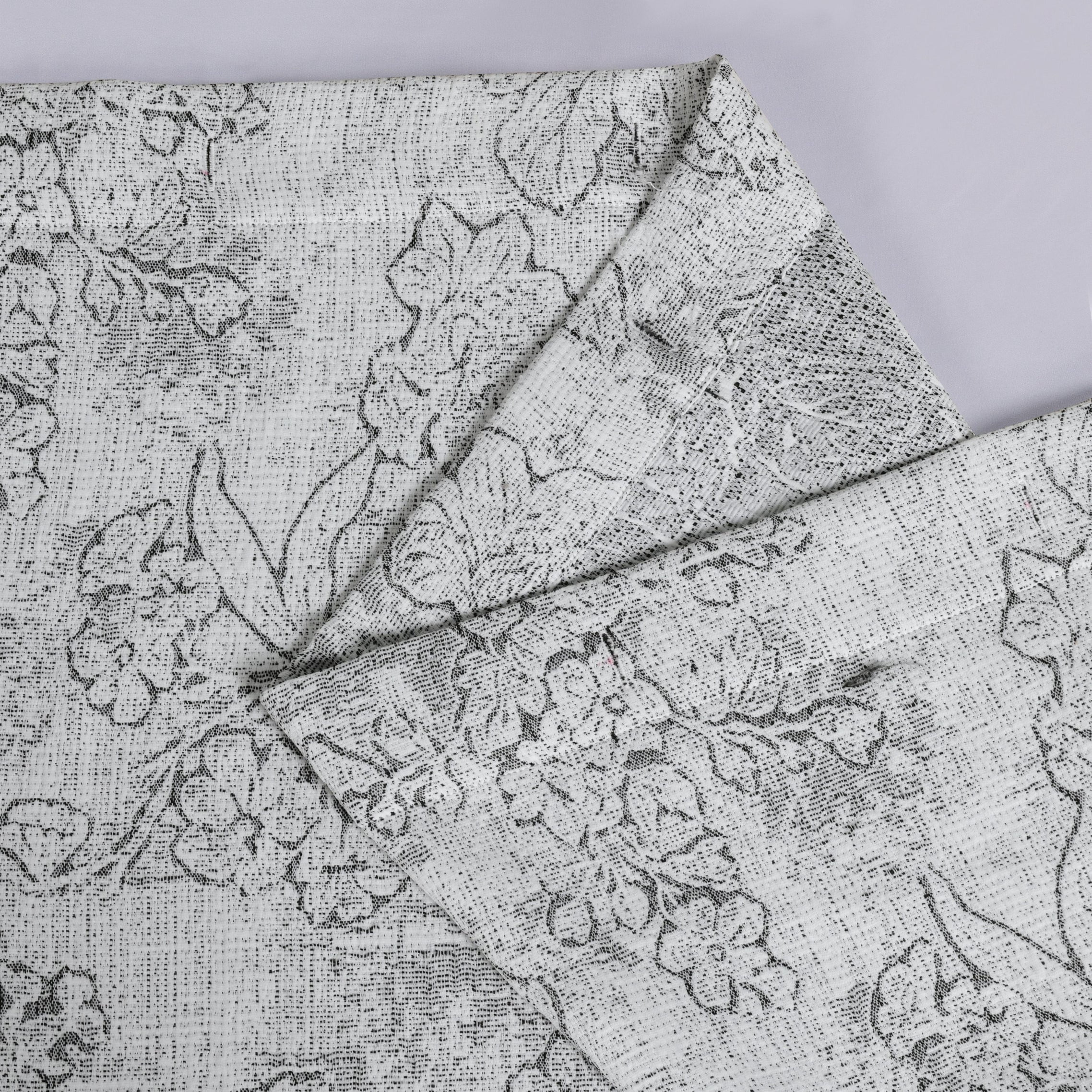 Dainty Home Shelley Heavy Floral Jacquard Shower Curtain, Textured Polyester Fabric, 72 x 72 Inches