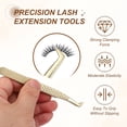 thumbnail image 4 of Uxcell High Precision Eyelash Tweezers Stainless Steel Anti-Static Curved Tip Lash Extensions Tweezers Casual Beauty Tools for Eyelash Extensions, Gold, 4 of 7