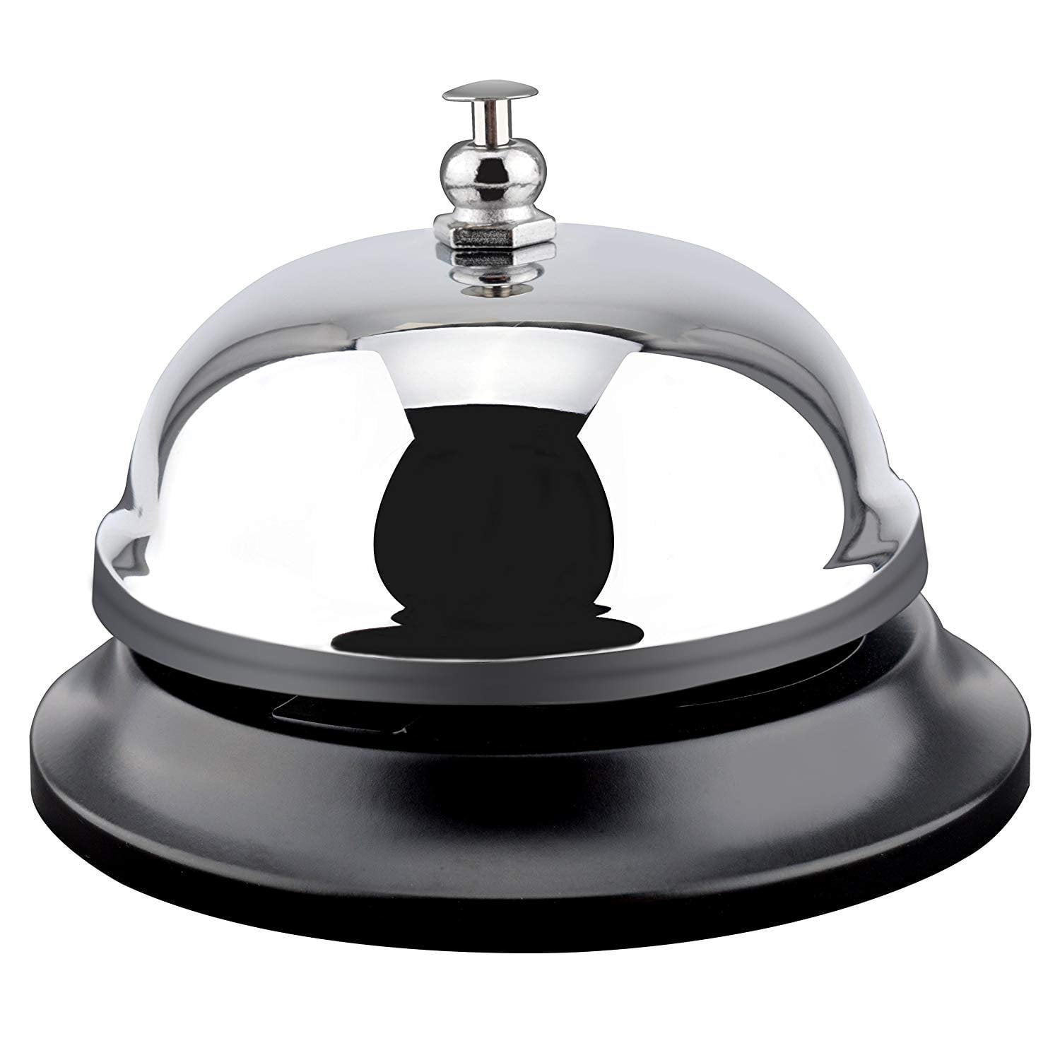 BUYGOO Silver Service Bell Desk Bell Ring Reception Bell Counter Top Bell for... 