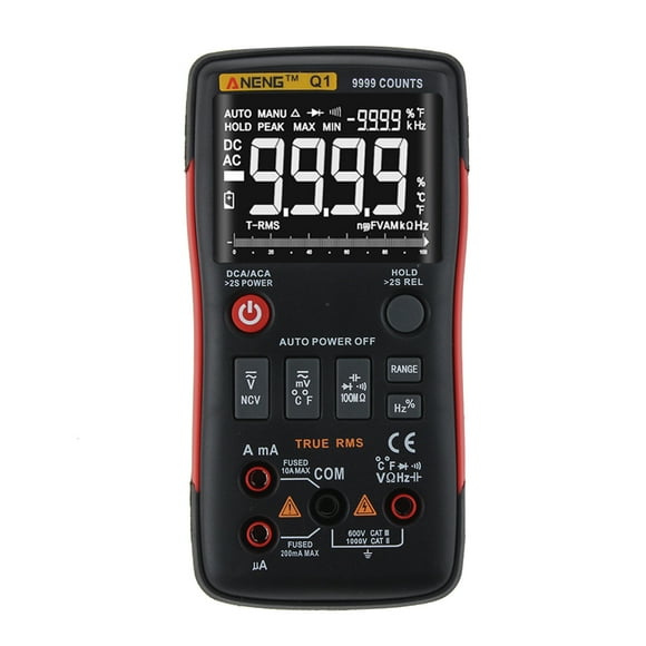 Amdohai ANENG 9999 Comptes Véritables RMS Multimètre Numérique Ampèremètre Portatif Mini Universel Haute Précision Mesure Tension AC/DC Résistance au Courant Capacité Fréquence