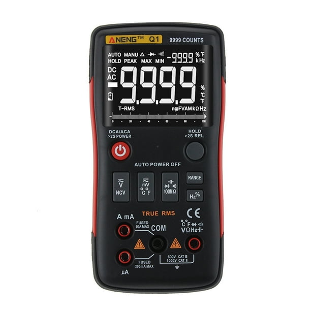 ANENG 9999 Counts True RMS Multifunctional Digital Multimeter Voltmeter Ammeter Handheld Mini